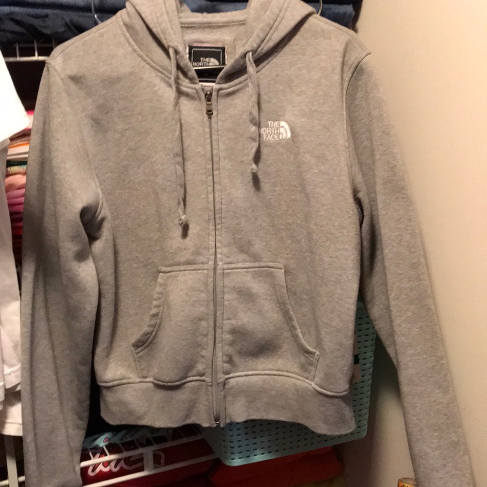 Girls XL Hooded Zip Up North Face Sweatshirt